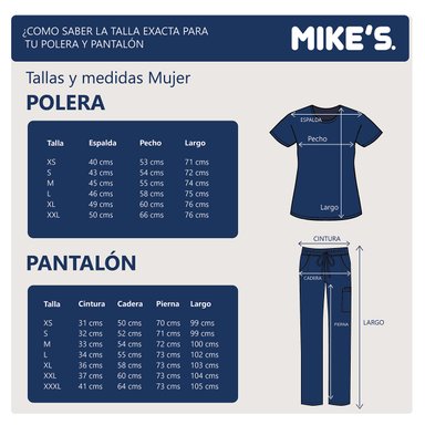 POLERA MUJER MIKE'S UNIDAD ROJO ANTIFLUIDO UNIFORMES CLÍNICOS - 2