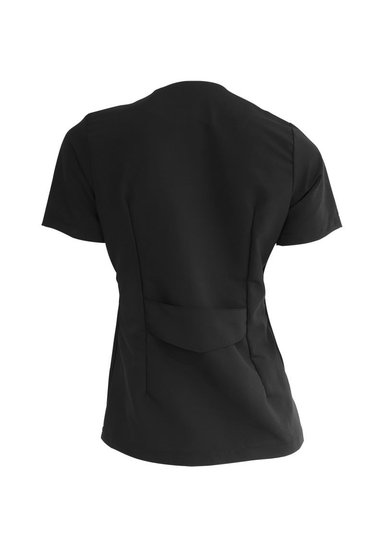 POLERA MUJER MIKE'S NEGRO ANTIFLUIDO UNIFORMES CLÍNICOS - 5