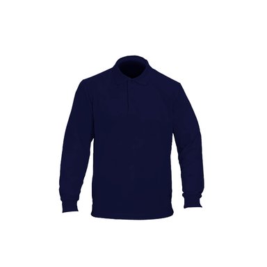 POLERA PIQUÉ HOMBRE M/L AZUL MARINO UV+ MIKE`S - 1