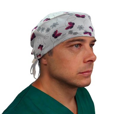 GORRO MIKE'S BLANCO COFIA CLÍNICO AMARRE ANTIFLUIDO LAVABLE MARI MIKE`S - 2