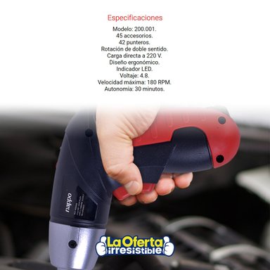 DESTORNILLADOR INALÁMBRICO NAPPO CON ACCESORIOS - 3