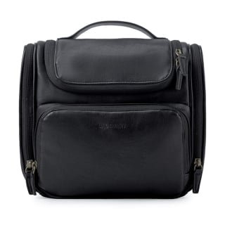 Bagsmart Neceser de Viaje Compacto en Cuero Sintético Negro - 1