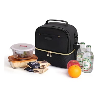 TOURIT LONCHERA CON AISLAMIENTO TÉRMICO CUBIERTA DOBLE 10,6L - NEGRO - 7