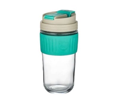 TERMO AGUA CALIENTE Y FRIA CAFE VASO VIDRIO 375ML - 1