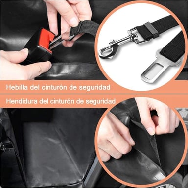 PROTECTOR FUNDA DE ASIENTO PARA AUTO PERROS MASCOTAS, NEGRO - 4