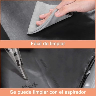 PROTECTOR FUNDA DE ASIENTO PARA AUTO PERROS MASCOTAS, NEGRO - 5