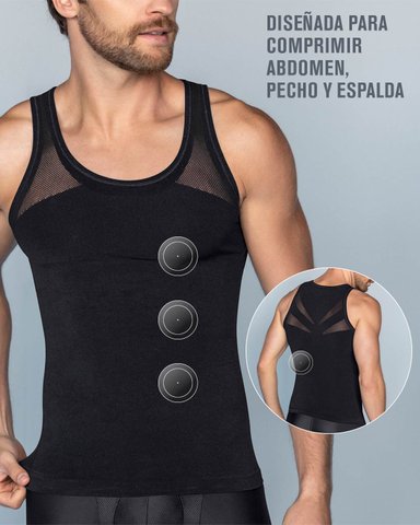 FAJAS HOMBRE LEONISA 35010 CONTROL DE ABDOMEN NEGRO - 3