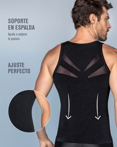 FAJAS HOMBRE LEONISA 35010 CONTROL DE ABDOMEN NEGRO - 4