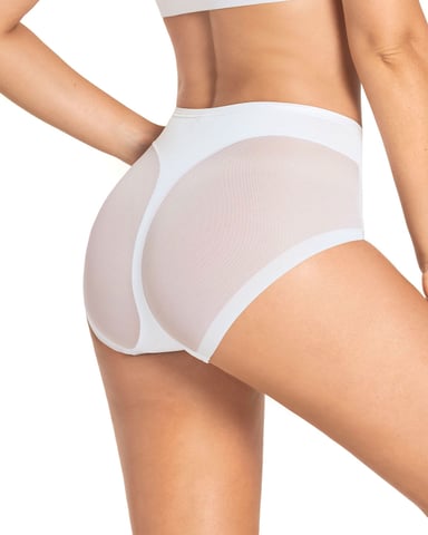 PANTIES MUJER LEONISA 12657 PANTY CONTROL SUAVE BLANCO - 2