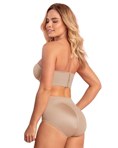 PANTIES MUJER LEONISA 1214 PANTY CONTROL SUAVE BEIGE - 1