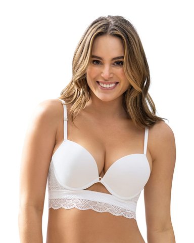 BRASIER MUJER LEONISA 91040 DOBLE REALCE BLANCO - 1