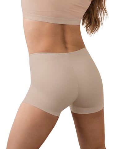 CALZÓN MUJER LEONISA 92035 TIPO BÓXER EFECTO INVISIBLE EN PIERNAS CAFÉ CLARO - 4
