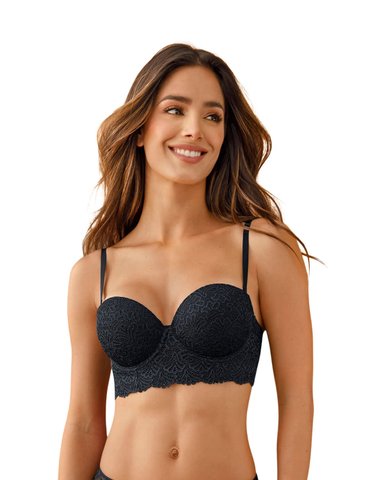 SOSTÉN MUJER LEONISA 71330 REALCE MEDIO NEGRO - 1