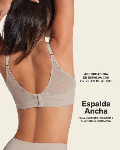 SOSTÉN MUJER LEONISA 91010 TRIANGULAR DE REALCE ALTO Y BUEN CUBRIMIENTO MEMORY BUSTIER BLANCO - 3