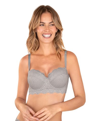 SOSTE N BALCONET DE REALCE ALTO CON MAXIMO CUBRIMIENTO DE ESPALDA SPECIAL FIT 011877 GRIS - 1