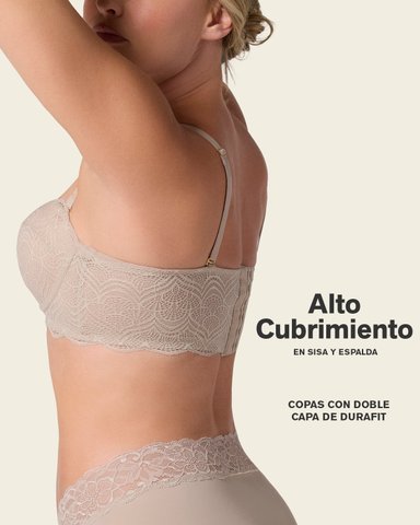 SOSTE N BALCONET DE REALCE ALTO CON MAXIMO CUBRIMIENTO DE ESPALDA SPECIAL FIT 011877 GRIS - 4