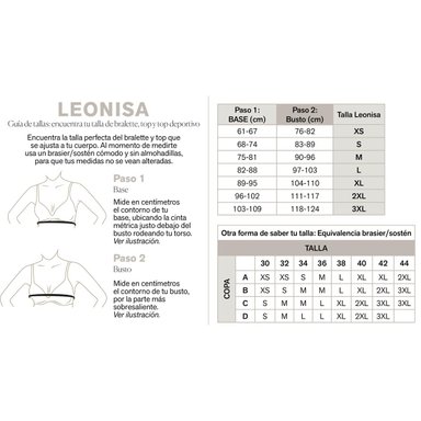 BRALETTE MUJER LEONISA 91090 CON COSTURAS INTERNAS QUE SIMULAN ARCOS VINO - 3