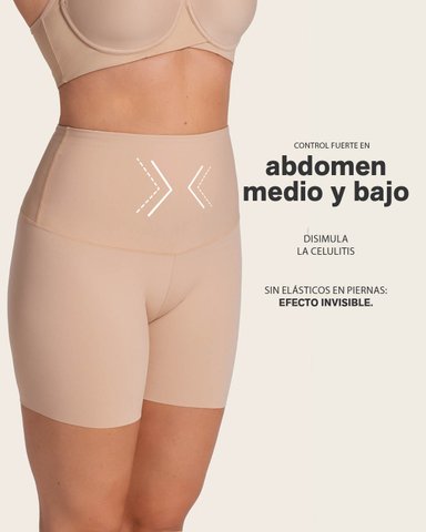 SHORT DE CONTROL DE ABDOMEN Y CINTURA QUE DISIMULA LA CELULITIS 012925 BEIGE - 3