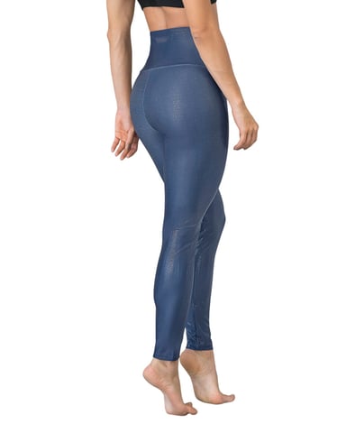 LEGGINGS CON ACABADO IMITACION CUERO CON CONTROL DE ABDOMEN 441000 AZUL OSCURO - 2