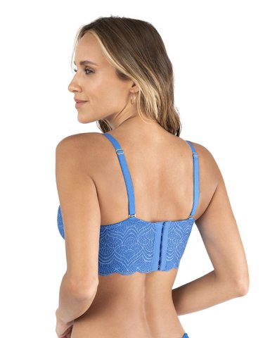 LEONISA SOSTE N BALCONET DE REALCE ALTO CON MAXIMO CUBRIMIENTO DE ESPALDA SPECIAL FIT 011877 AZUL - 2