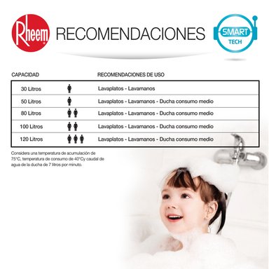 TERMO ELÉCTRICO RHEEM MURAL 30 LITROS - 6