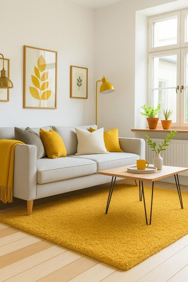 ALFOMBRA CLEMS TIMMY EXTRA PELUDA AMARILLO GOLD LISA GOLDEN 55 X 145 CM - 4