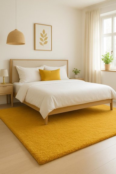 ALFOMBRA CLEMS TIMMY EXTRA PELUDA AMARILLO GOLD LISA GOLDEN 55 X 145 CM - 6