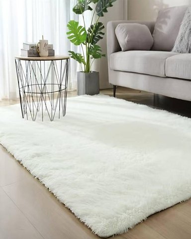 ALFOMBRA CLEMS PELUDA CREMA SHAGGY 150 X 200 CM - 3