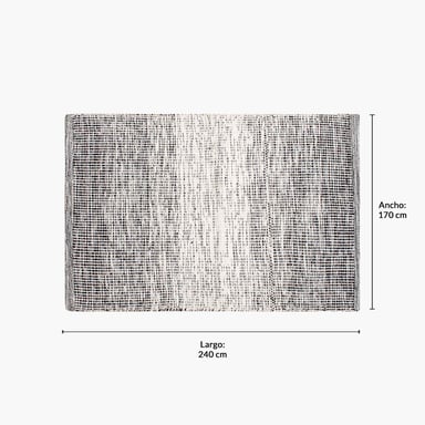 ALFOMBRA FORM DESIGN ALGODON CAIRO NEGRO NATURAL 170 X 240 CM - 6