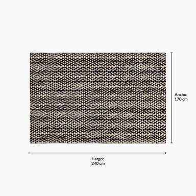 ALFOMBRA FORM DESIGN ALGODON NEPAL NEGRO NATURAL 170 X 240 CM - 5