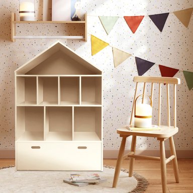 LIBRERO INFANTIL CASITA BLANCO FORM - 8