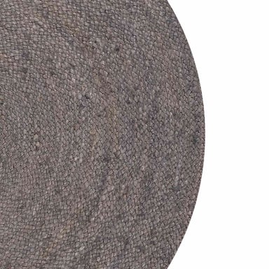 ALFOMBRA FORM DESIGN REDONDA YUTE GOBI NATURAL GRIS OSCURO 150 X 150 CM - 2