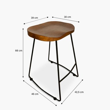 TABURETE FORM DESIGN MEDIO 66 1 CUERPO MADERA CHOCOLATE CITY - 5