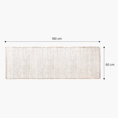 ALFOMBRA FORM DESIGN PASILLO ALGODON/CAÑAMO CHEBBI CRUDO NATURAL 60 X 220 CM - 4