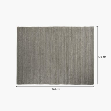 ALFOMBRA FORM DESIGN YUTE SAHARA GRIS OSCURO NATURAL 170 X 240 CM - 5