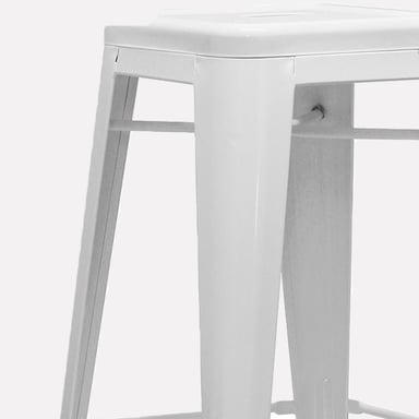 PACK 4 TABURETES TOLIX 77 ASIENTO METAL BLANCO FORM - 4