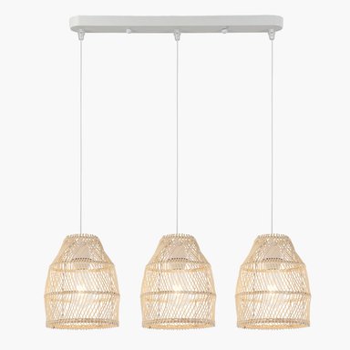 LAMPARA DE COLGAR SARAH X3 NATURAL FORM - 1