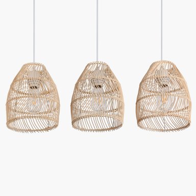 LAMPARA DE COLGAR SARAH X3 NATURAL FORM - 6