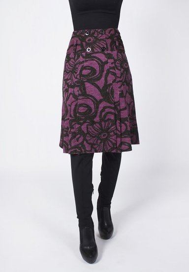 FALDA BOUCLE 3/4 ESTAMPADA - 1