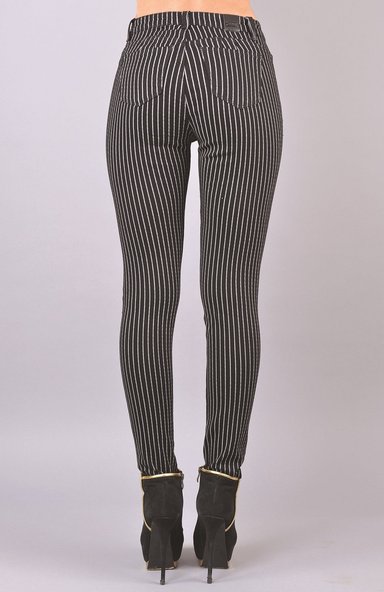 PANTALON MUJER TENTATION NEGRO ESTAMPADO RAYAS - 3