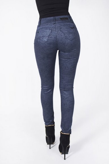PANTALON MUJER TENTATION AZUL GAB. ESTAMPADO - 3