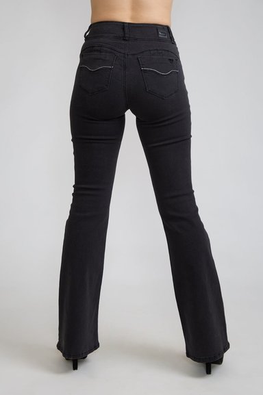 JEANS FLARE PUSH UP GRIS TENTATION - 4