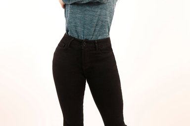 JEAN LARGO MUJER TENTATION NEGRO RECTO T.A. PUSH UP - 3