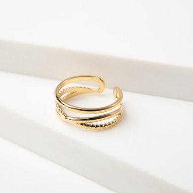 ANILLO 19V69 ITALIA ITALIA DORADO MUJER - 1