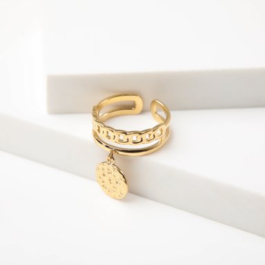 ANILLO 19V69 ITALIA ITALIA DORADO MUJER - 1