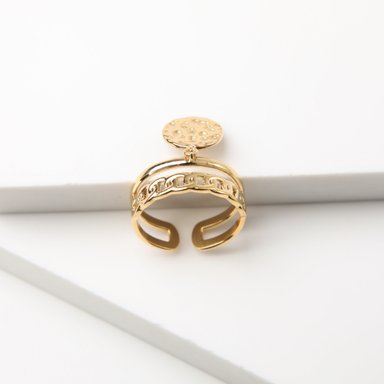 ANILLO 19V69 ITALIA ITALIA DORADO MUJER - 2