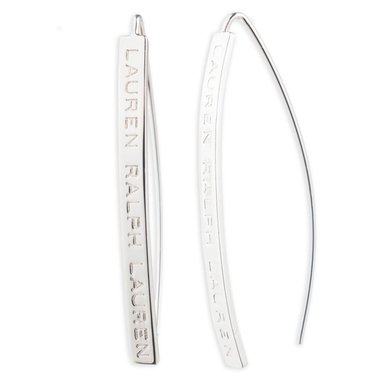 AROS COLGANTES RALPH LAUREN PLATEADO MUJER - 1