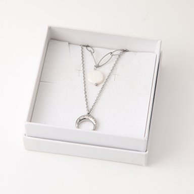 COLLAR 19V69 ITALIA ACERO INOXIDABLE DOBLE PLATEADO MUJER - 3