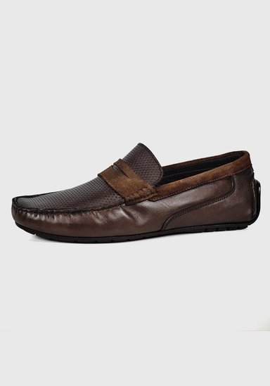 MOCASÍN CUERO TURIN CAFÉ OSCURO - 1