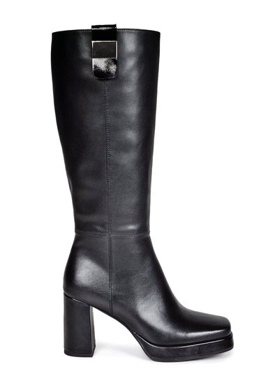 BOTA MUJER CUERO SALVIA NEGRO - 1